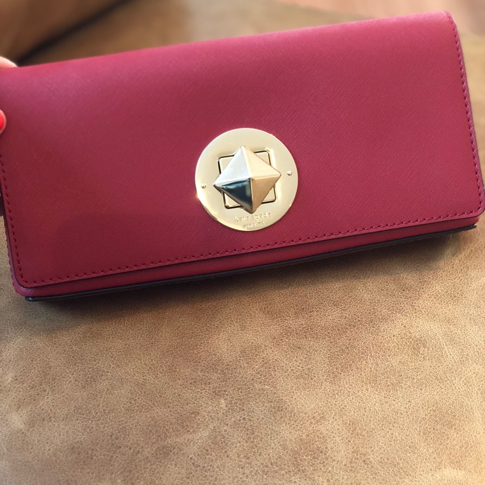 Kate Spade red keira clutch